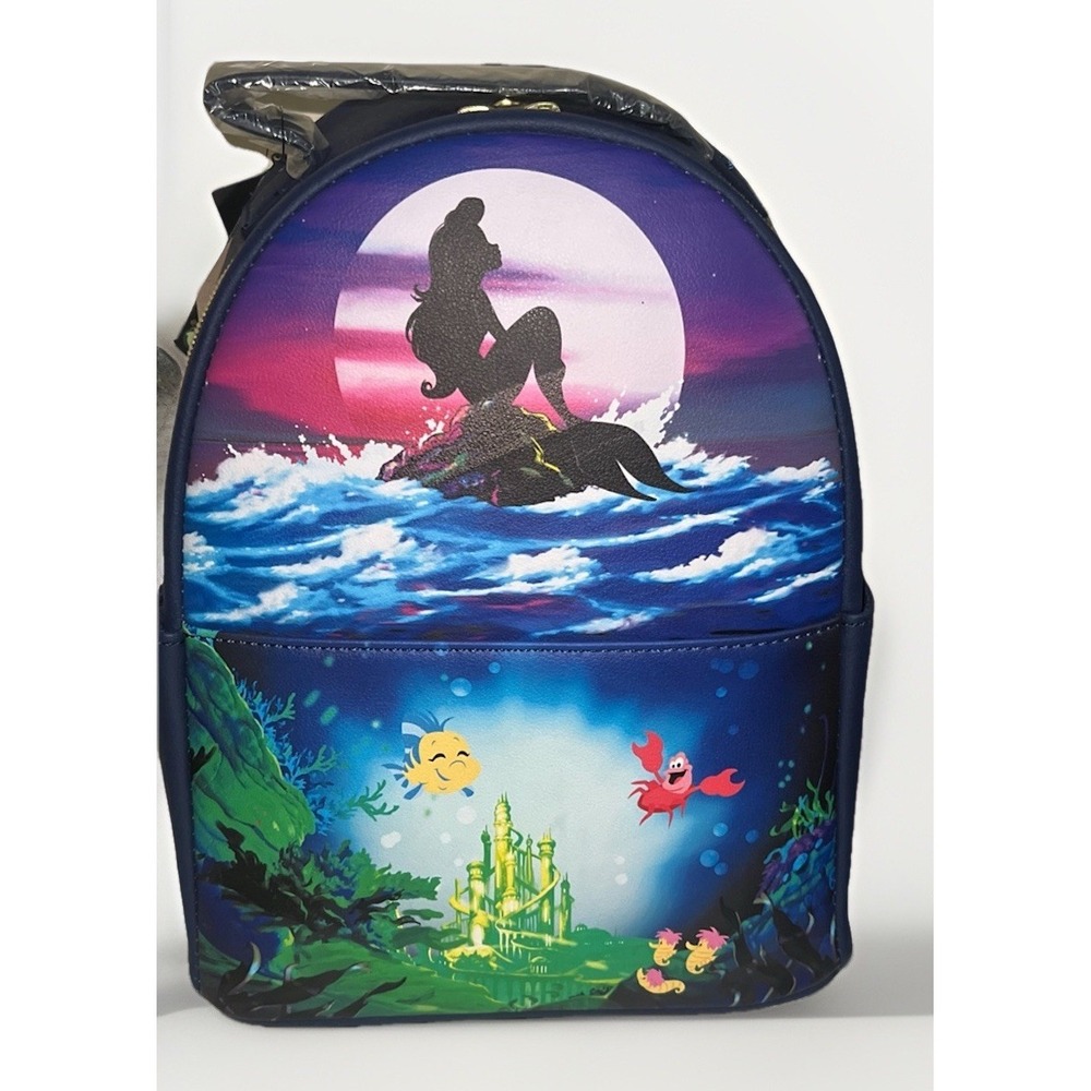 Loungefly Disney Princess The Little Mermaid Silhouette Mini Backpack New